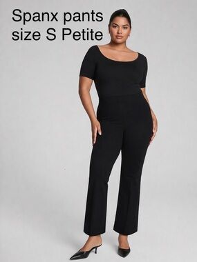 SPANXsupersmooth™ PerfectFit Ponte Kick Flare Pant Inseam Petite Black